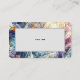 Stained glass pastel colourful abstract visitkort