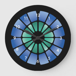 Stained Glass (Radial - Midnight) Stor Klocka