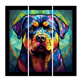 Stained Glass Rottweiler 