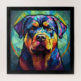 Stained Glass Rottweiler  Pussel
