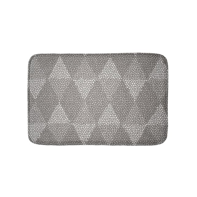 Stained Glass Silver Diamond Pattern Badrumsmatta (Framsidan)