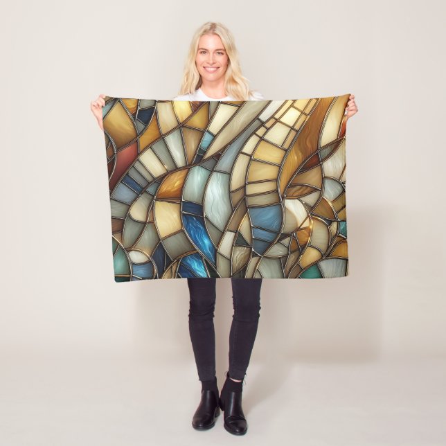 Stained Glass Waves Fleecefilt (På plats)