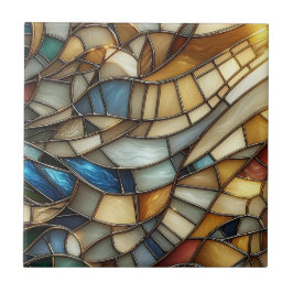 Stained Glass Waves Kakelplatta