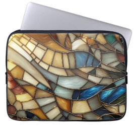 Stained Glass Waves Laptop Fodral