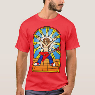 Stained Glass Window Rock Music Guitarist vintage T Shirt