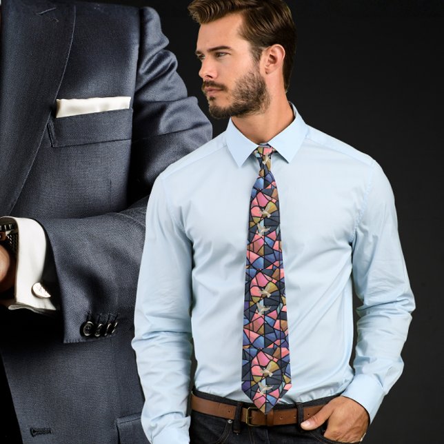 Stained glass with holy spirit dove Neck Tie Slips (Skapare uppladdad)