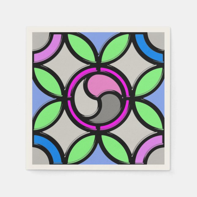 STAINERAT GLAS PAPPERSSERVETT (Framsidan)