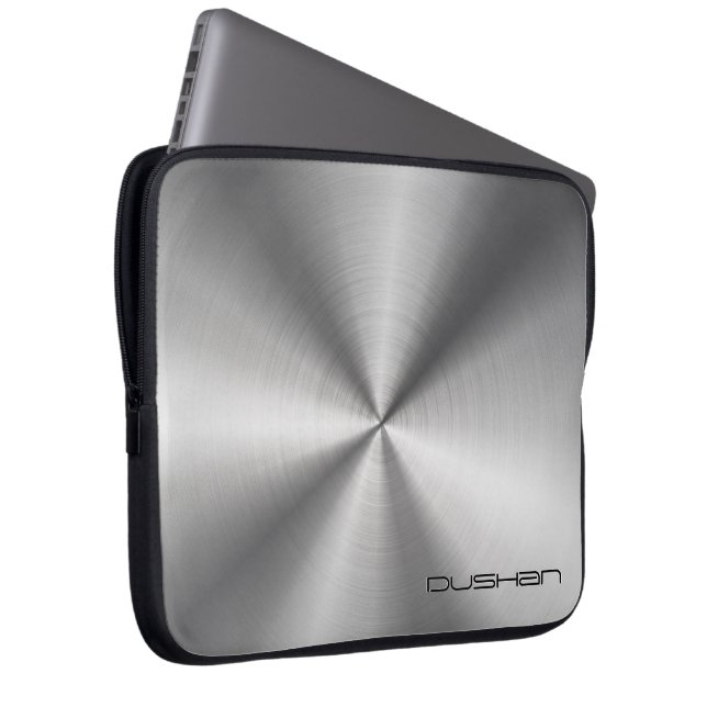 Stainless Steel-Anpassade Monogram Laptop Sleeve (Framsidan Höger)