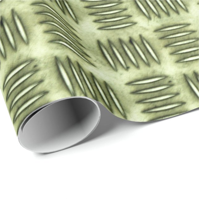 Stainless Steel Flooring Struktur, Metall Presentpapper (Rullad Hörn)