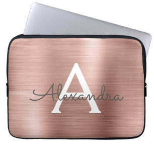 Stainless Steel Monogram rosa ros Guld Laptop Sleeve