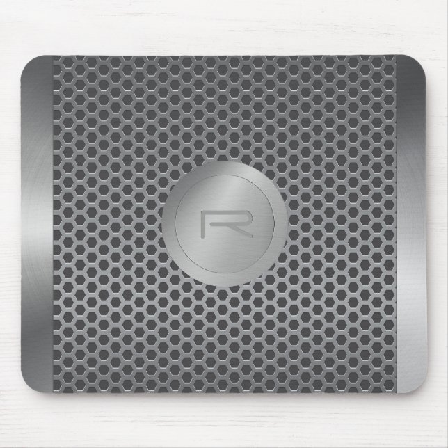 Stainless Steel och Metall Mönster MousePad Musmatta (Framsidan)