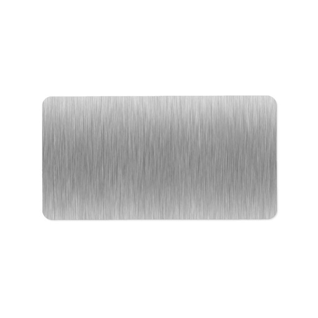 Stainless Steel Texturerat av borstat aluminium Adressetikett (Framsidan)