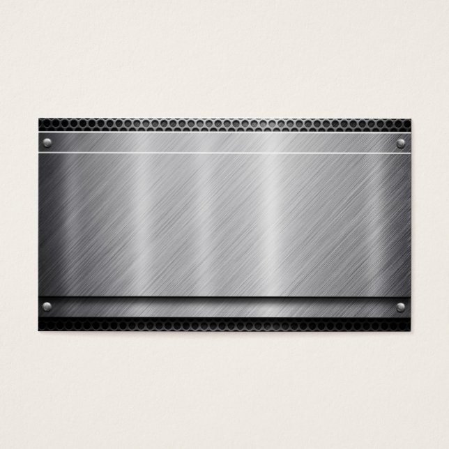 Stainless Steel with Mesh ’blank’ Visitkort (Framsidan)