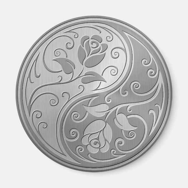 Stainless Steel Yin Yang Ro Magnet (Framsidan)