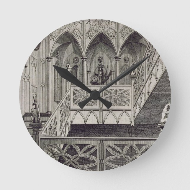 Staircase at Strawberry Backe, graverat av J. Newt Rund Klocka (Framsida)