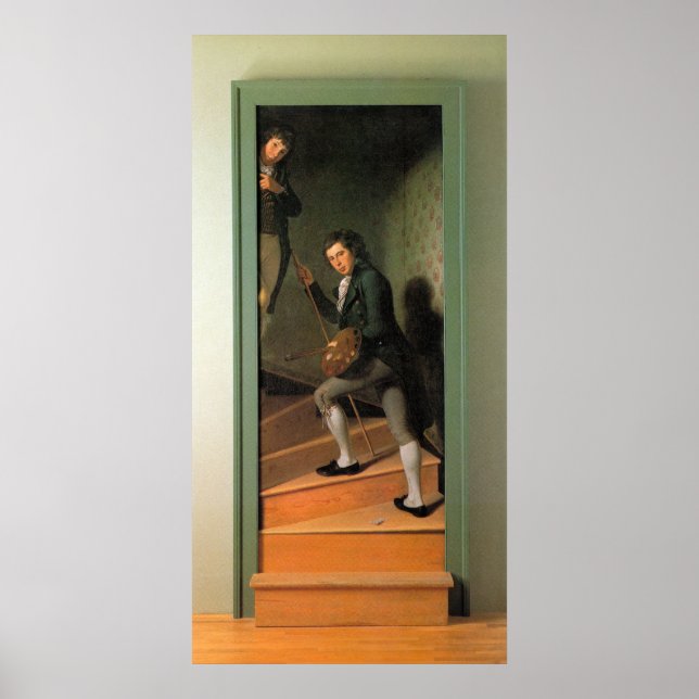 Staircase Group, av Charles Willson Peale Poster (Framsidan)