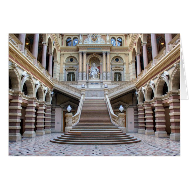 Staircase in Justizpalast, Wien Austria Hälsningskort (Framsidan Horizontal)