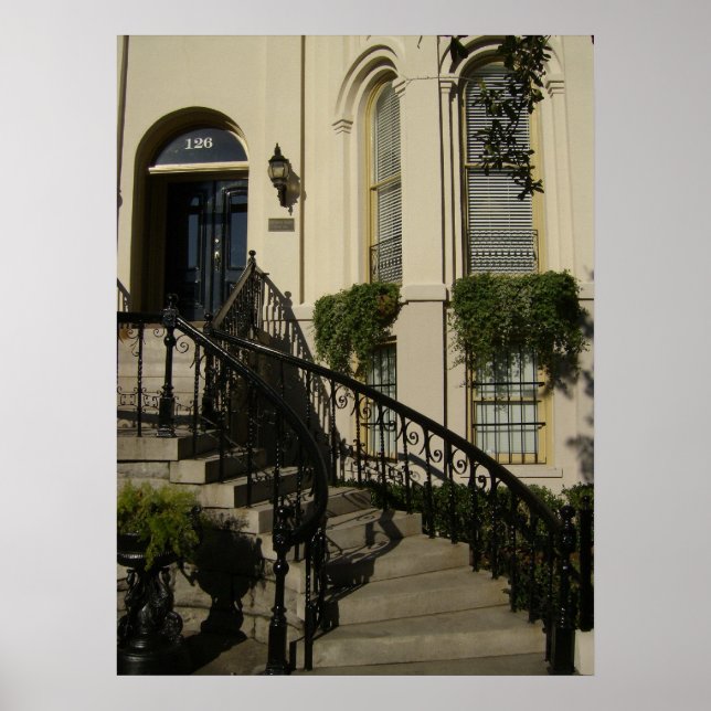 Staircase in Savannah, Georgia Poster (Framsidan)