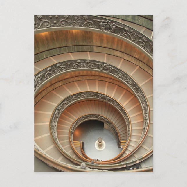 Staircase in Vatican Museum Vykort (Framsida)