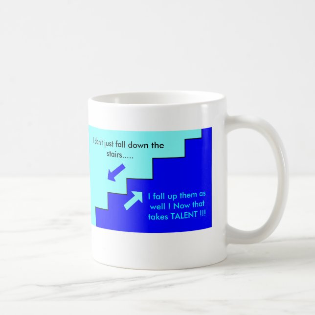 stairsblue besegrar jag inte precis nedgången kaffemugg (Höger)