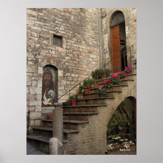 Stairway i Assisi Poster (Framsidan)