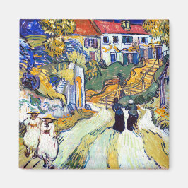 Stairway i Auvers av Vincent Van Gogh Magnet