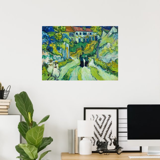 Stairway i Auvers av Vincent van Gogh Poster (Hemmakontoret)