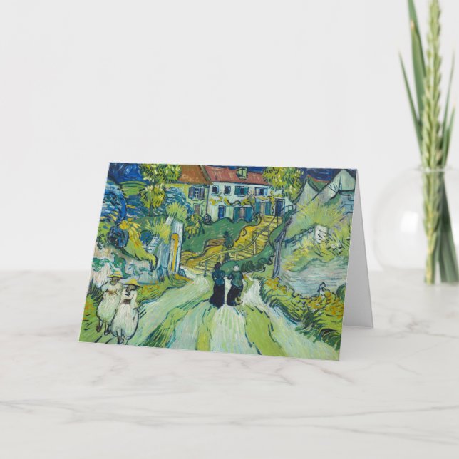 Stairway i Auvers by van Gogh: Blank Kort (Framsida)