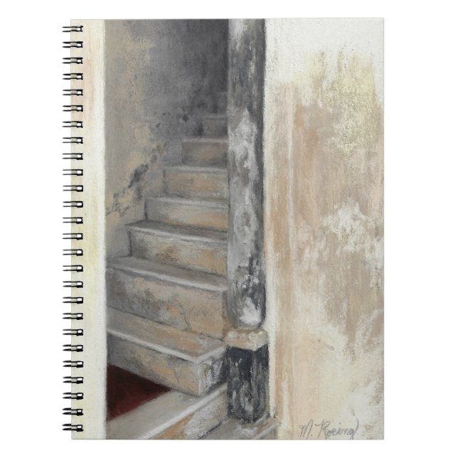 Stairway Notebook, målning av Mandy Roeing Anteckningsbok (Framsidan)