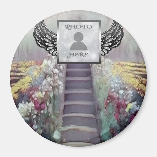 Stairway till Heaven Photo Memorial Magnet (Framsidan)