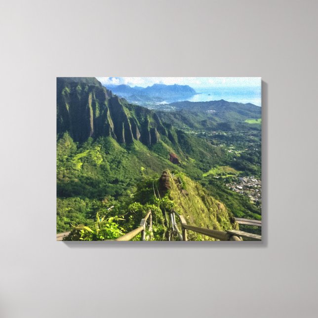 Stairway to Heaven, Hawaii, USA Canvastryck (Framsida)