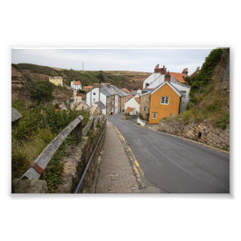 Staithes byhöga gata fototryck