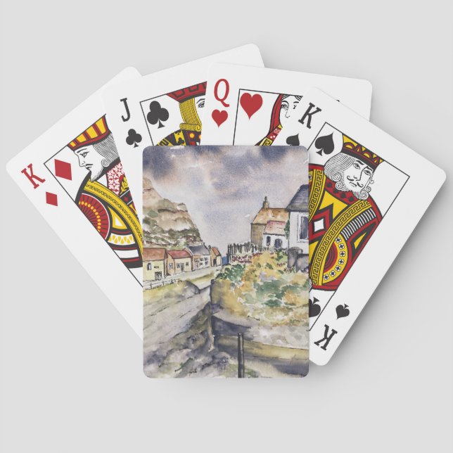 Staithes hamn casinokort (Baksidan)