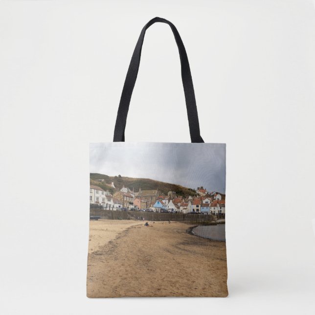 Staithes Harbour Beach and Village Front Tygkasse (Framsida)