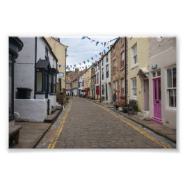 Staithes High Street Cobbled Road Fototryck