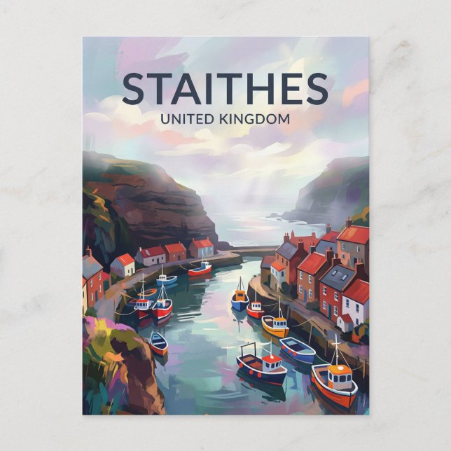 Staithes Storbritannien Vykort (Framsida)