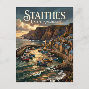 Staithes Storbritannien Vykort