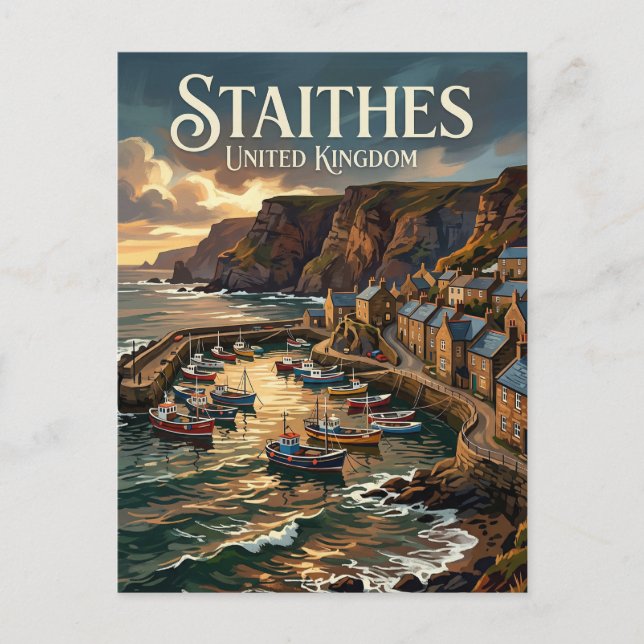 Staithes Storbritannien Vykort (Framsida)