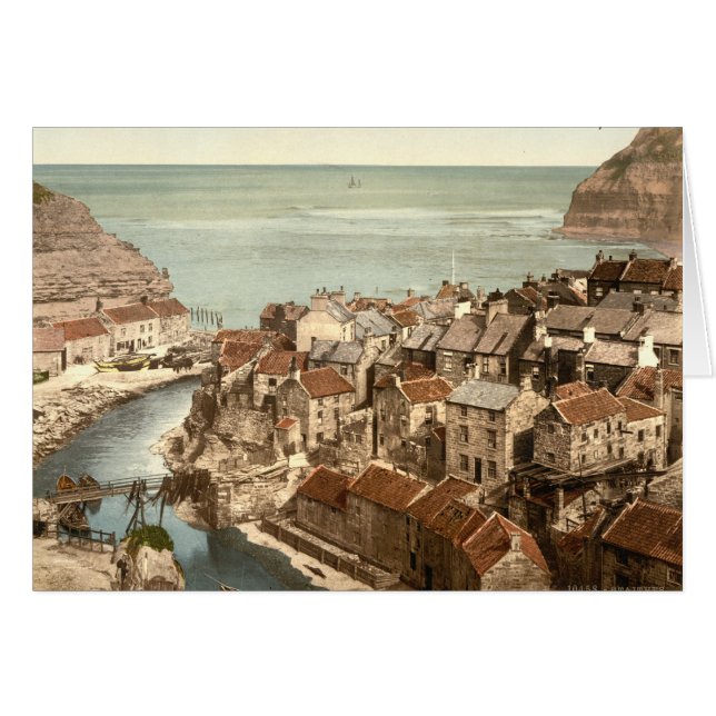 Staithes Yorkshire, England Hälsningskort (Framsidan Horizontal)