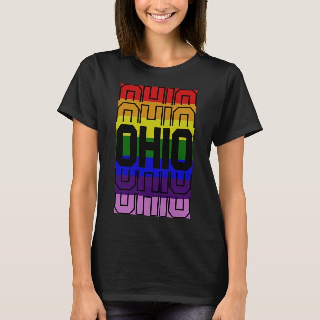 Staked Ohio HBTQ-firande T Shirt (Framsida)