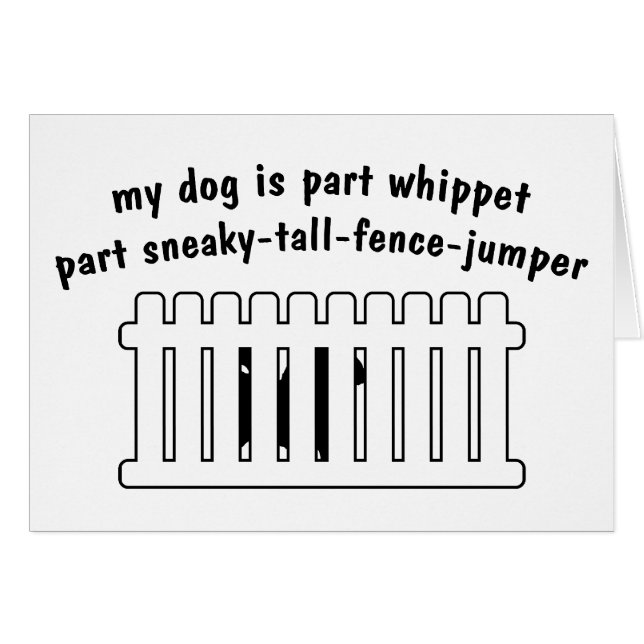 Staket-Jumper för delWhippet del Hälsningskort (Framsidan Horizontal)