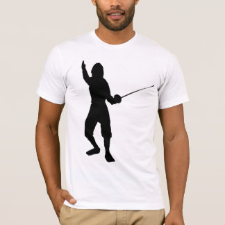 staket-lek swordplay, skridskon, sporten, tee shirt