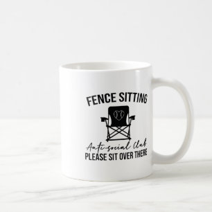 Staket Sittande Anti Social Club Vänligen Sitt Mju Kaffemugg