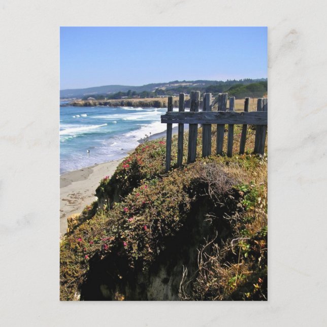 Staket vid klippans kant meddelande vykort (Framsida)