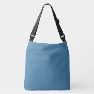 Stål Blue Solid Blank Färg Axelväska