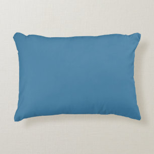 Stål Blue Solid Blank Färg Prydnadskudde