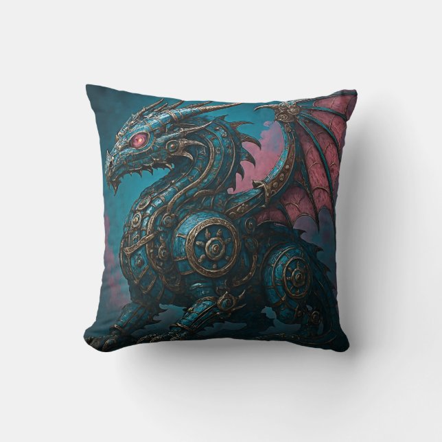 Stål Drakon Kudde (Framsida)