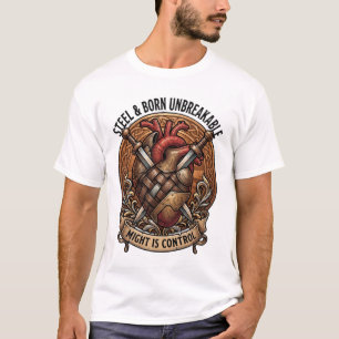 Stål & född obruklig kraft är kontroll t shirt