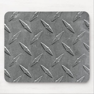 Stål Grått Diamond Plate Musmatta