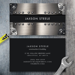 Stål Industriell Metall Nit Masculin Visitkort